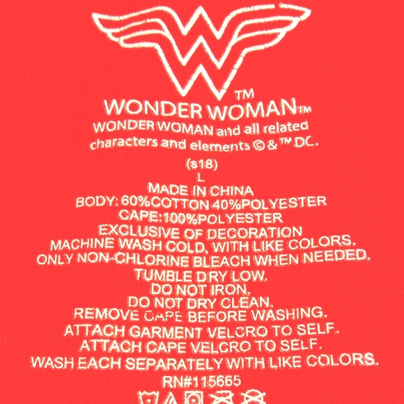 OFFICIAL LICENSED CAPED & HOODED WONDER WOMAN TEE - Picture 8 of 8
